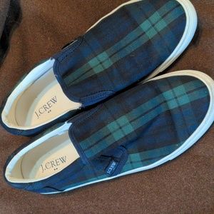 J.Crew Black watch slip-ons